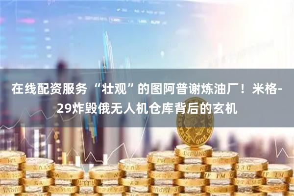 在线配资服务 “壮观”的图阿普谢炼油厂！米格-29炸毁俄无人机仓库背后的玄机